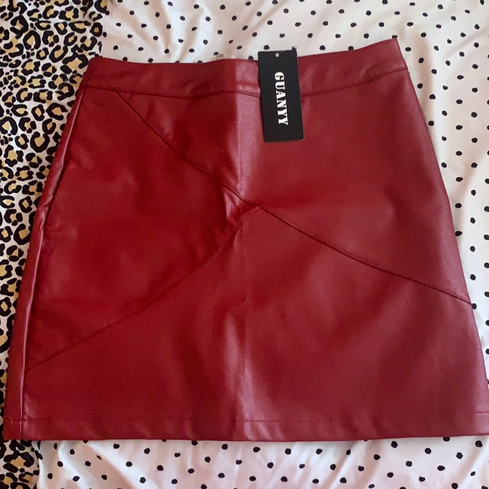 Faux leather skirt